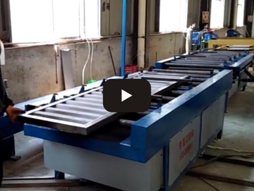 Corrugated plate automatic welding production line