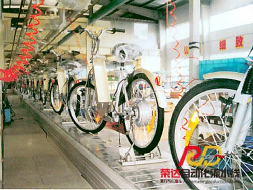 Bicycle assembly line
