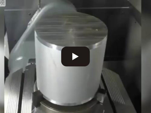 CNC machining of an aluminum football