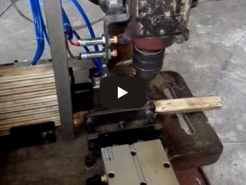 Wood handle automatic drilling machine