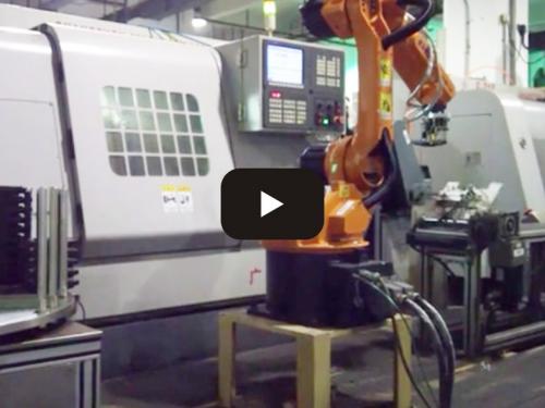 Motor back cover robot production line