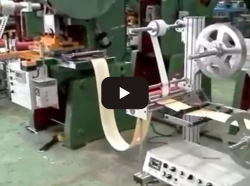 Cell phone battery die-cutting machine production