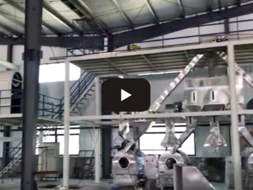 Electromagnetic fried sesame automatic production