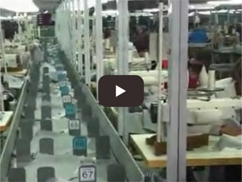 Clothing lean production single assembly line