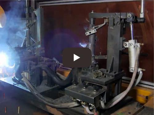 Electric vehicle frame welding production line