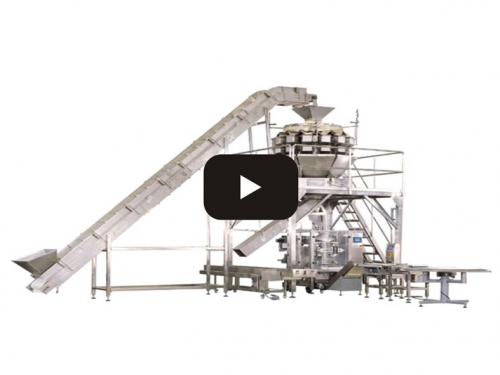 Bread two-way packaging line