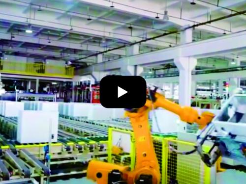 Robot air conditioning intelligent production line