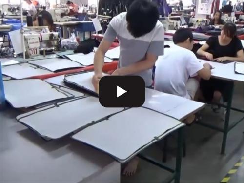 Leather backpack production line