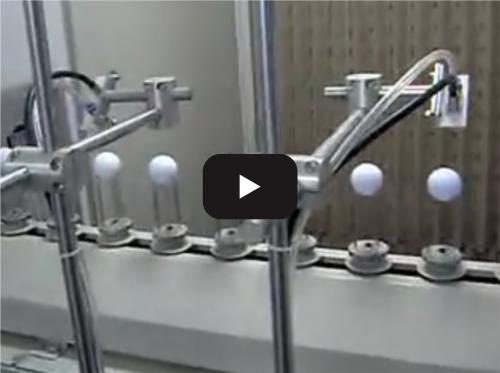 Automatic golf ball spraying production line
