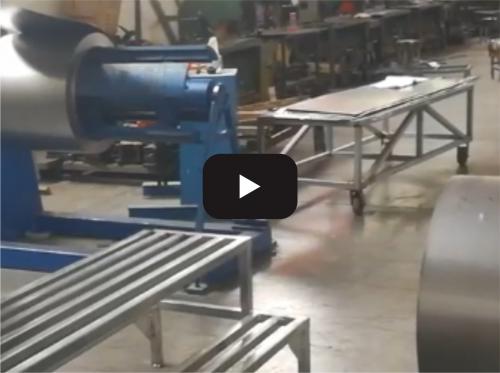 Coil laser cutting production line