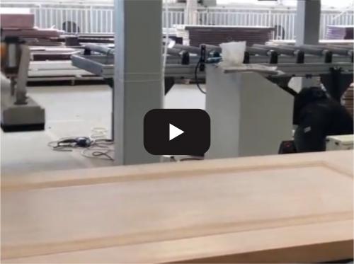 Automatic wooden door spraying production line