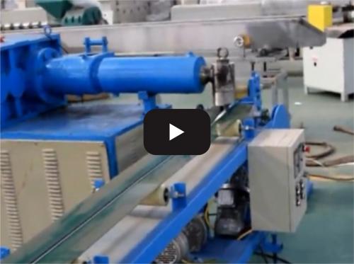 Hollow glass strip extruder production line