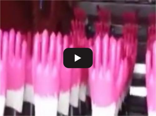 Line rubber gloves production line