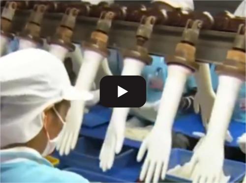 Rubber glove production line