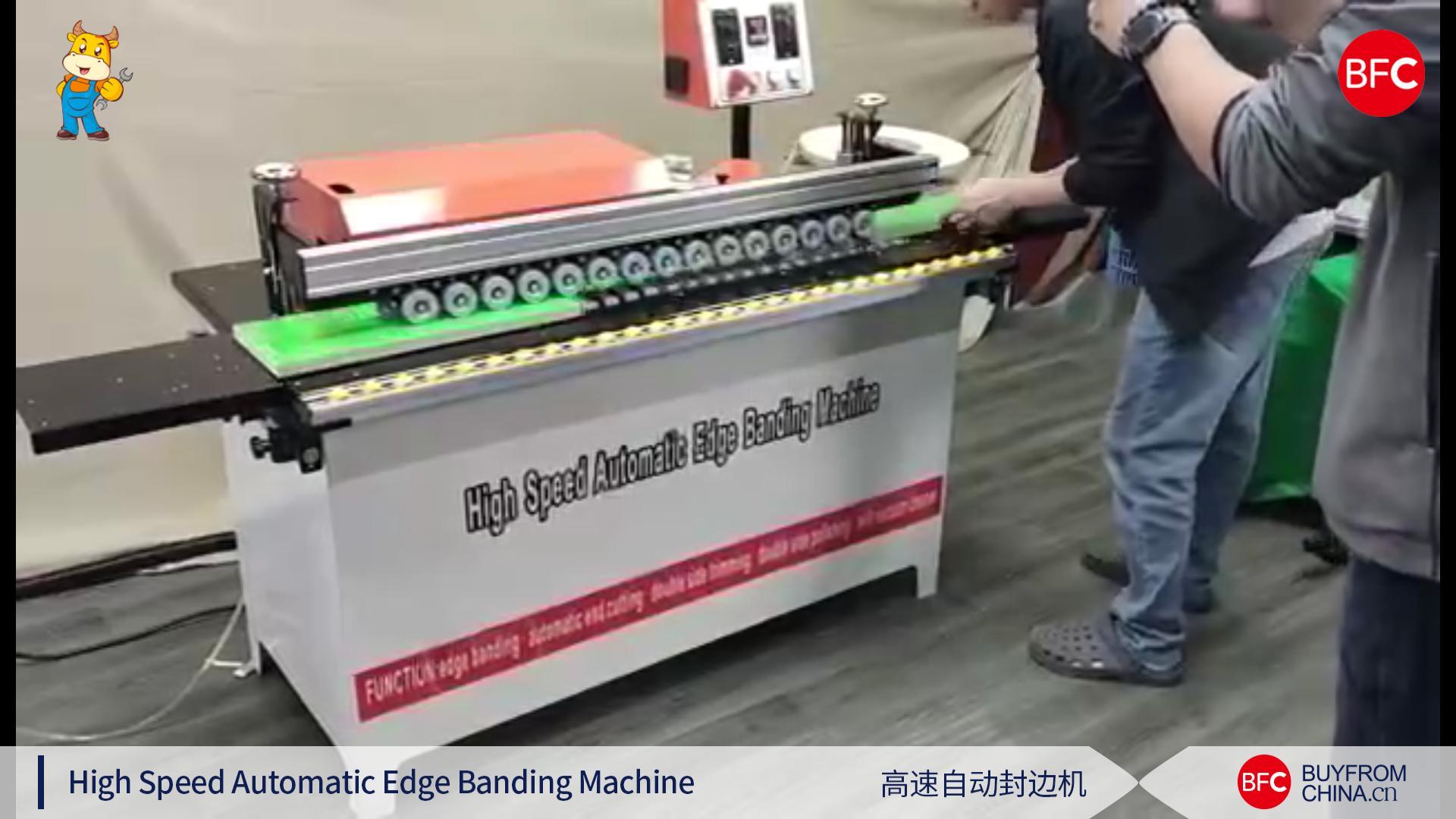 High speed automatic edge banding machine